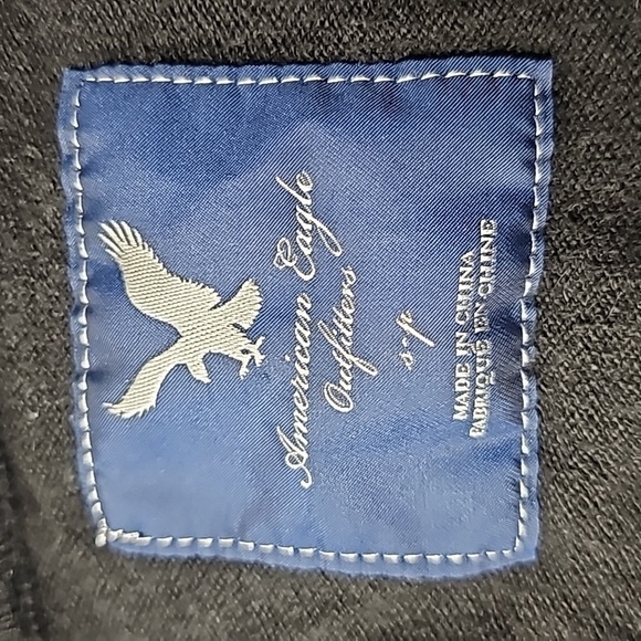 American Eagle small black button up v neck hoodie - Picture 5 of 6